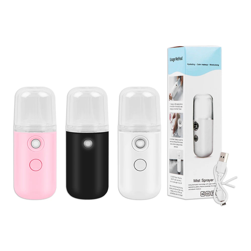 JBMBHC Rechargeable Face Mist Hydrator – Cold Spray Anti-Aging Skin Care