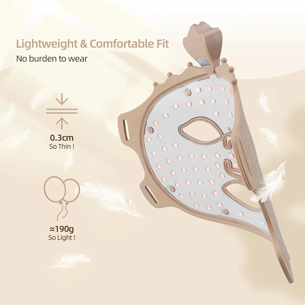 ForeverLily 7-Color Silicone LED Facial Mask – USB Rechargeable Skincare Beauty Device (No Box)