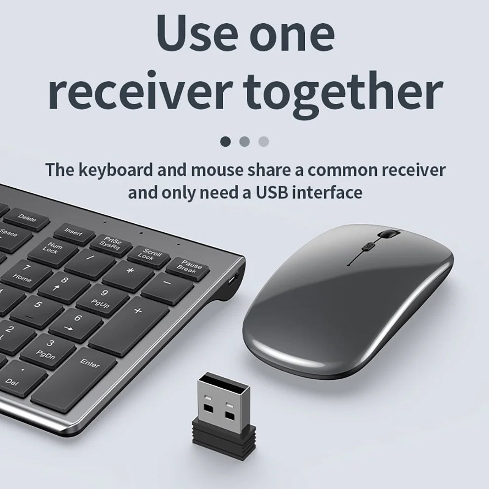 Ergonomic Keyboard & Mouse Combo – Dual Connectivity, Multimedia Keys