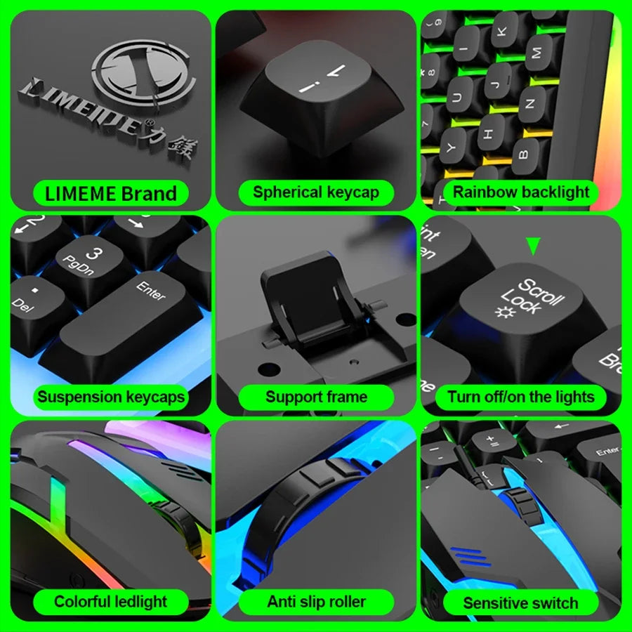 Full-Size 104 Keys Wired Keyboard – Splash-Proof USB Keyboard for PC & Office