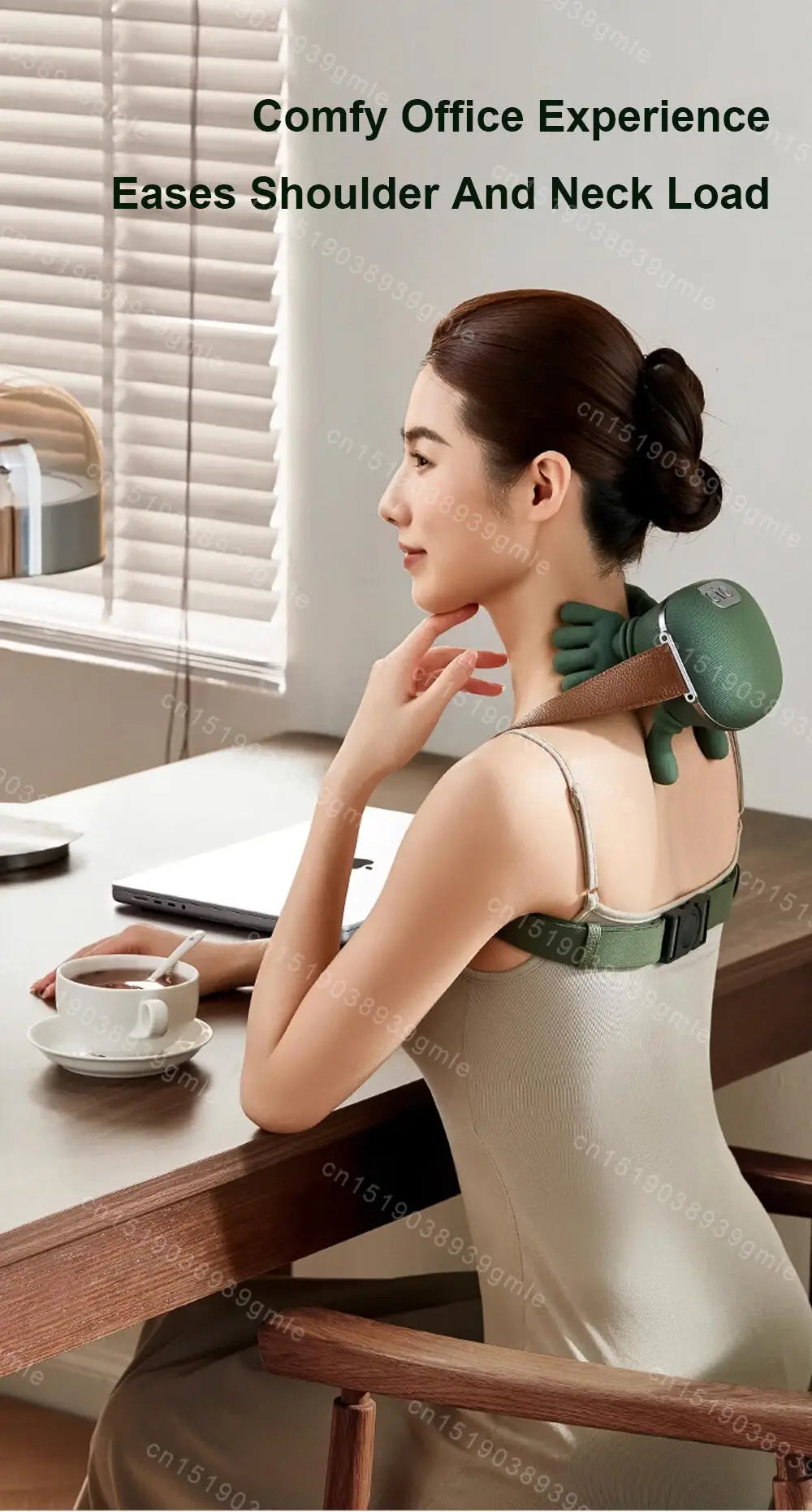 Electric Trapezius Massager with Heat – Wearable Neck, Back & Shoulder Relief