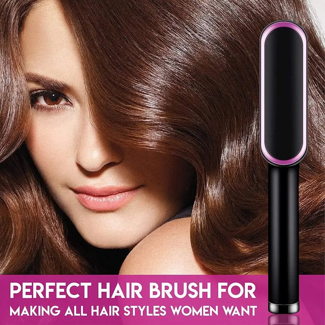 Thermostatic Hair Straightener Comb – 3-Minute Fast Styling Ionic Hot Brush