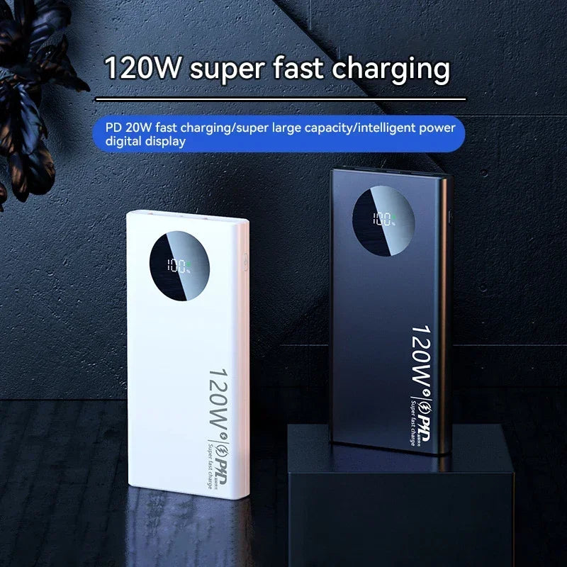 Ultra-Large Capacity Power Bank – Super Fast Charging with Flashlight (Portable External Battery)
