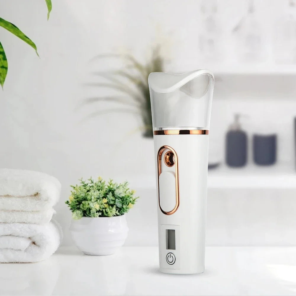 Miitina Portable Facial Steamer – Dual Spray Cold Mist Skin Hydration Device