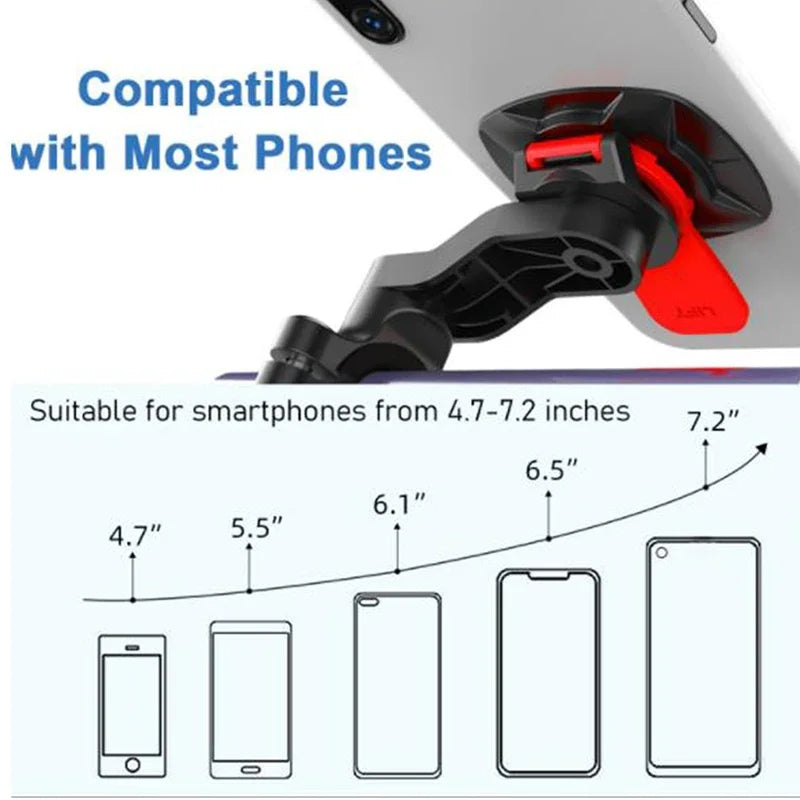 Universal Bike & Motorcycle Phone Mount – 360° Rotation, Shock Absorber