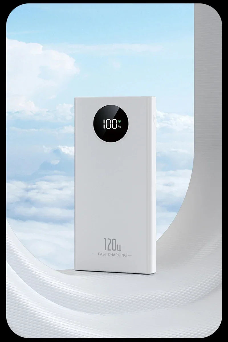 120W Ultra-High Capacity Power Bank 80000mAh – Fast Charging with Digital Display