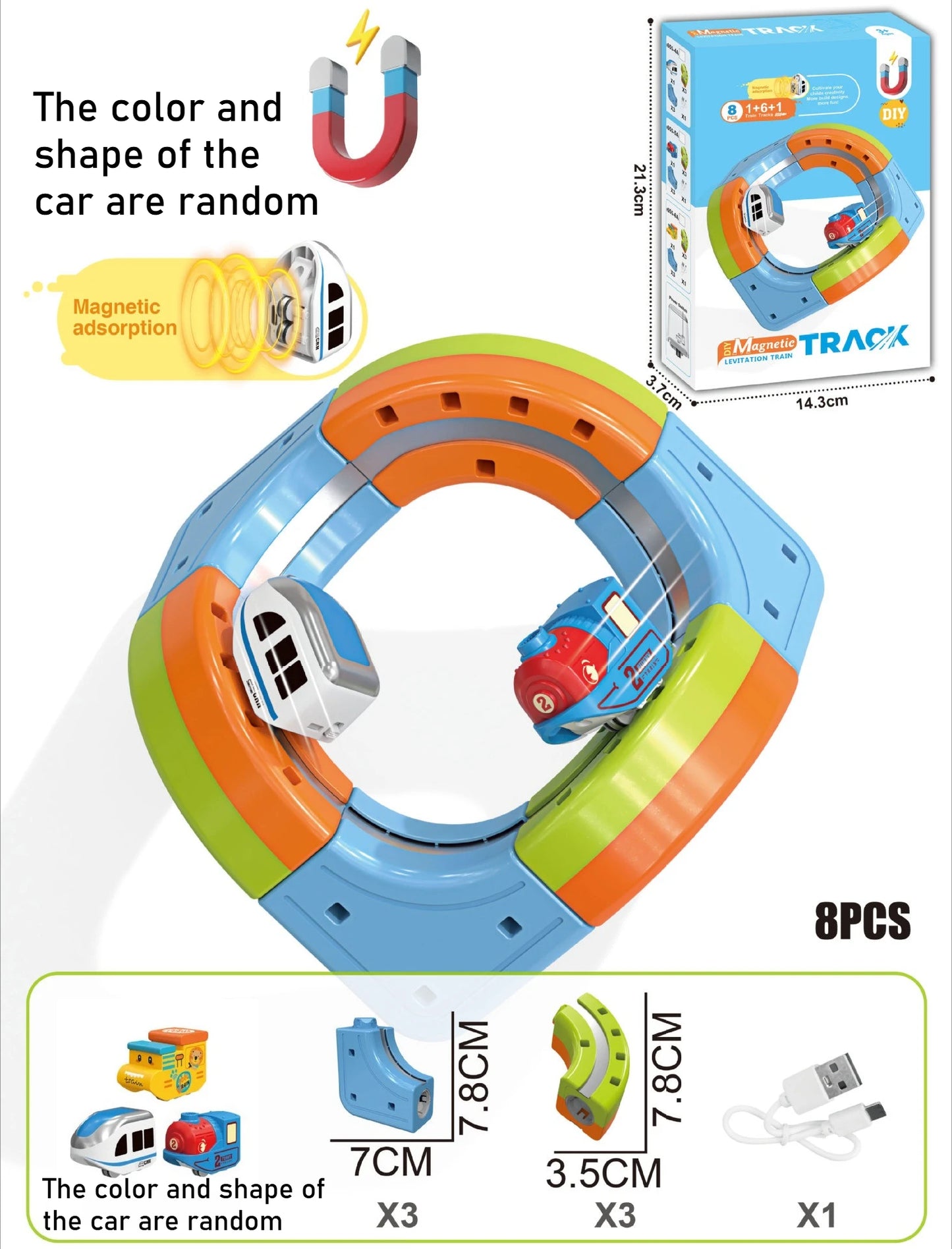 DIY 3D Magnetic Cube Train Set – Montessori STEM Track & Maze Learning Toy