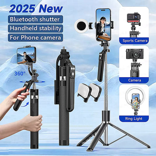 Bluetooth Selfie Stick Tripod 170cm – Lightweight Travel Stand for Phones & Cameras