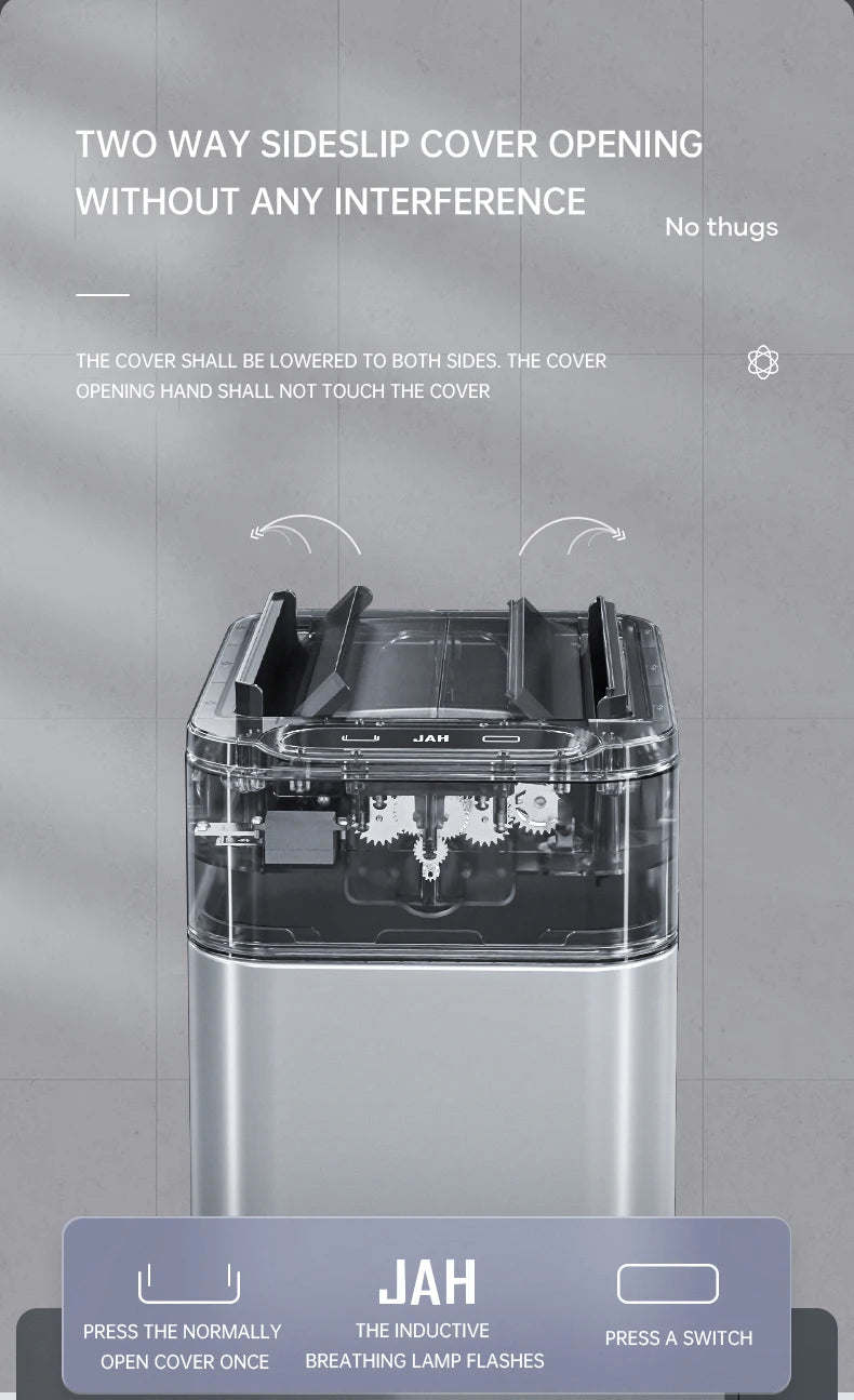 mart Stainless Steel Trash Can 20–60L – Touchless Sensor Kitchen Bin with Wheels
