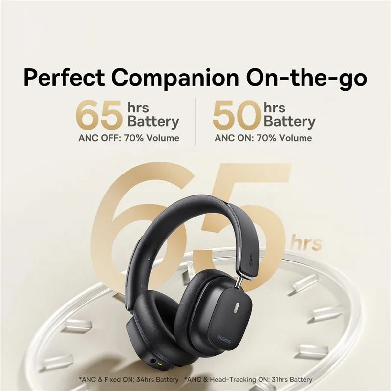 BASEUS Bowie 30 Max ANC Wireless Headphones – LDAC, Spatial Audio, 65H Battery