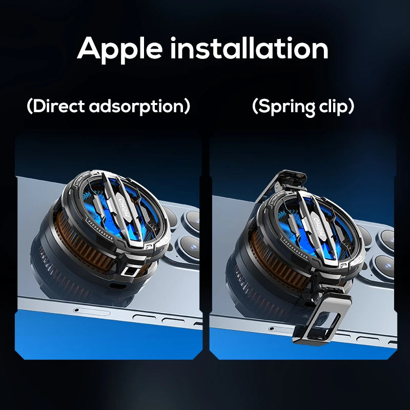 Universal Phone Cooler with Battery | Magnetic & Clip Cooling Fan for Gaming