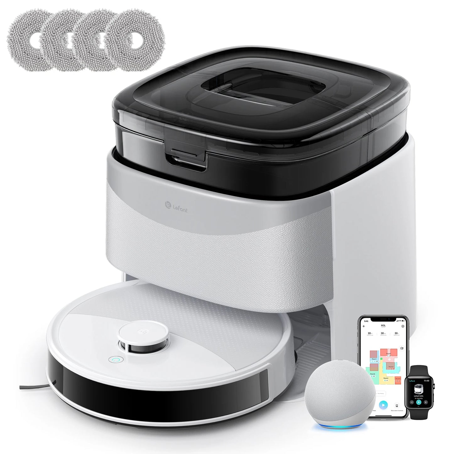 Lefant M3 4-in-1 Robot Vacuum & Mop – LiDAR Navigation, 220min Runtime, Alexa Compatibl