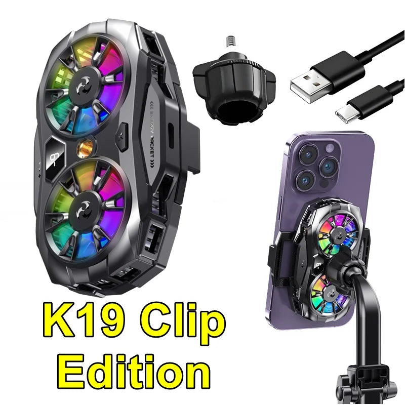 K20 Universal Magnetic Phone Cooler for Gaming | Digital Display