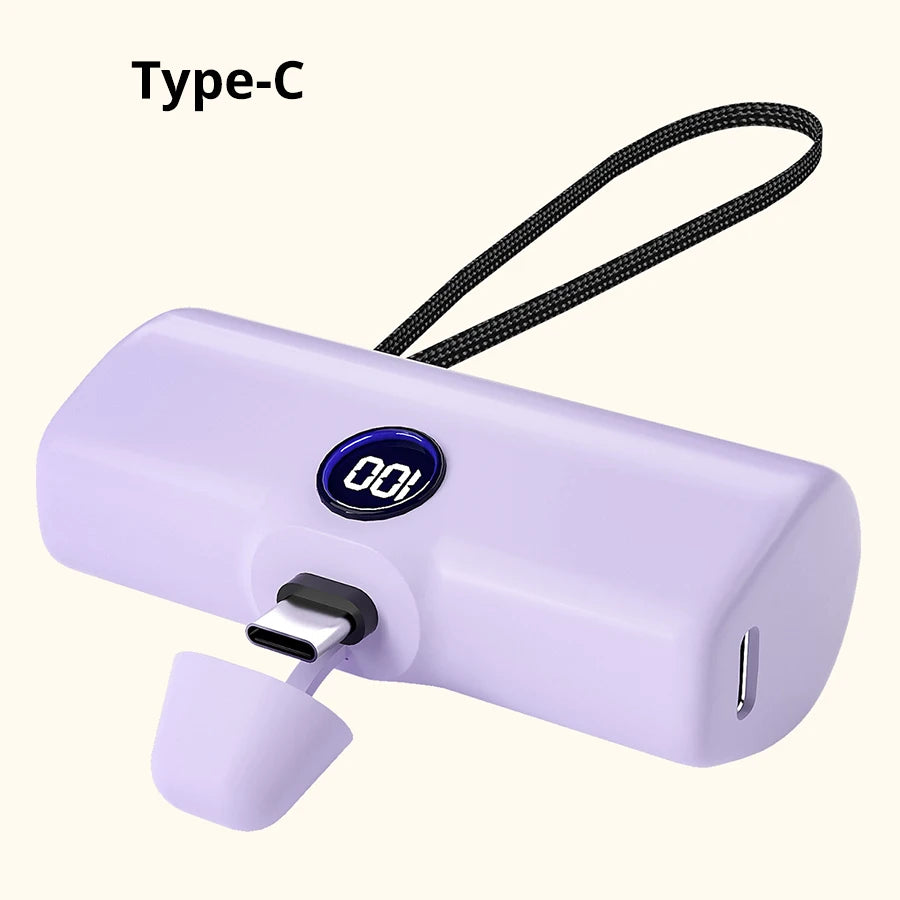 Pocket Power Bank 5000mAh – 18W PD Fast Charge for iPhone & Android
