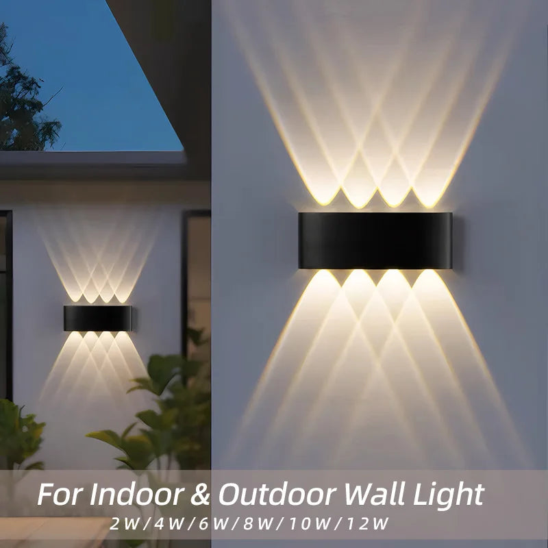 ErtimeLED IP65 Up & Down LED Wall Light | Indoor Outdoor Waterproof Sconce (2W–12W)