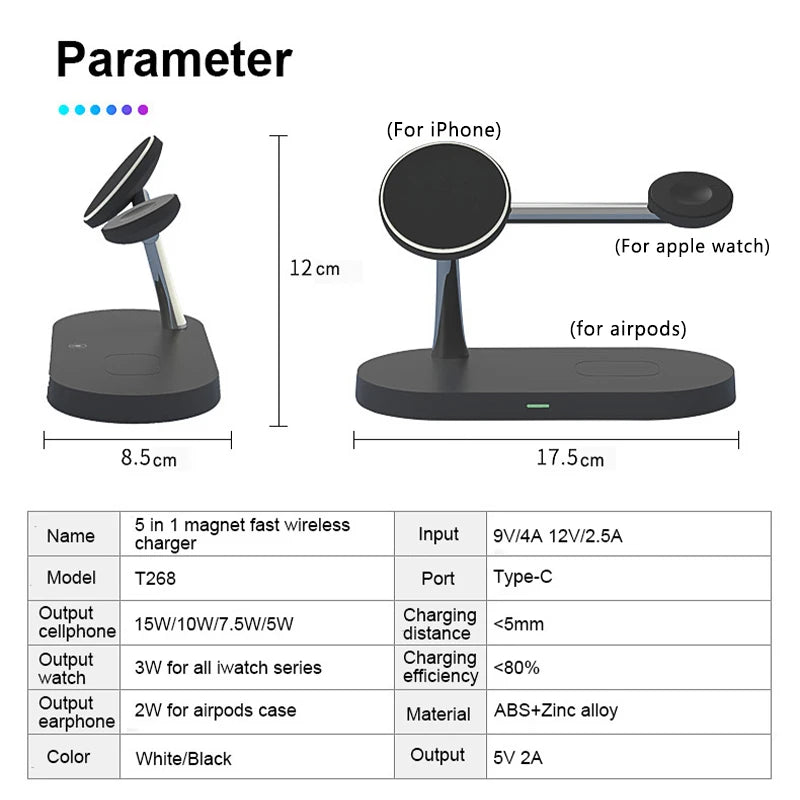 MagSafe Wireless Charging Station with LED Indicator – Apple Only