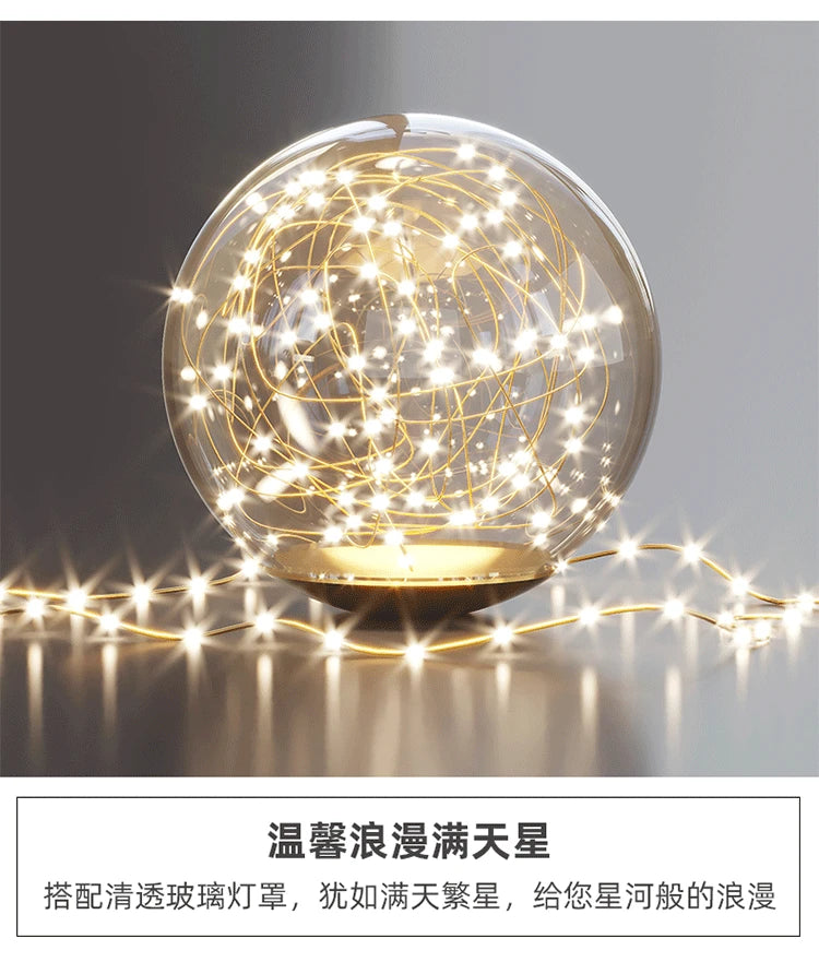 Artpad Modern Star Moon Ceiling Light Fixture | Romantic LED Chandelier for Bedroom & Living Room