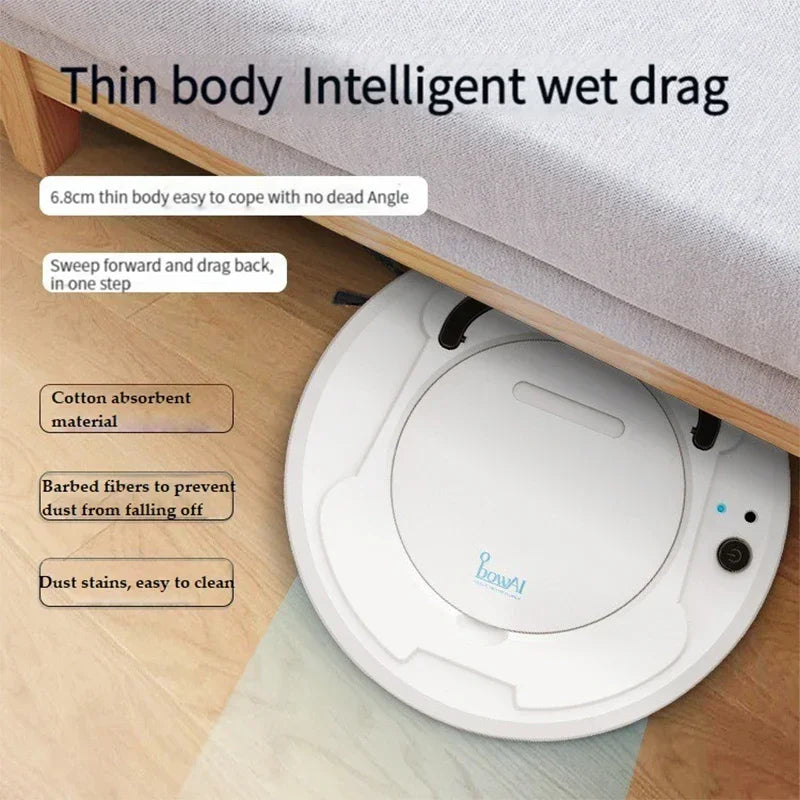 BOWAI Automatic Robot Vacuum Cleaner – Smart Dry & Wet Sweeping Robot for Home Floors