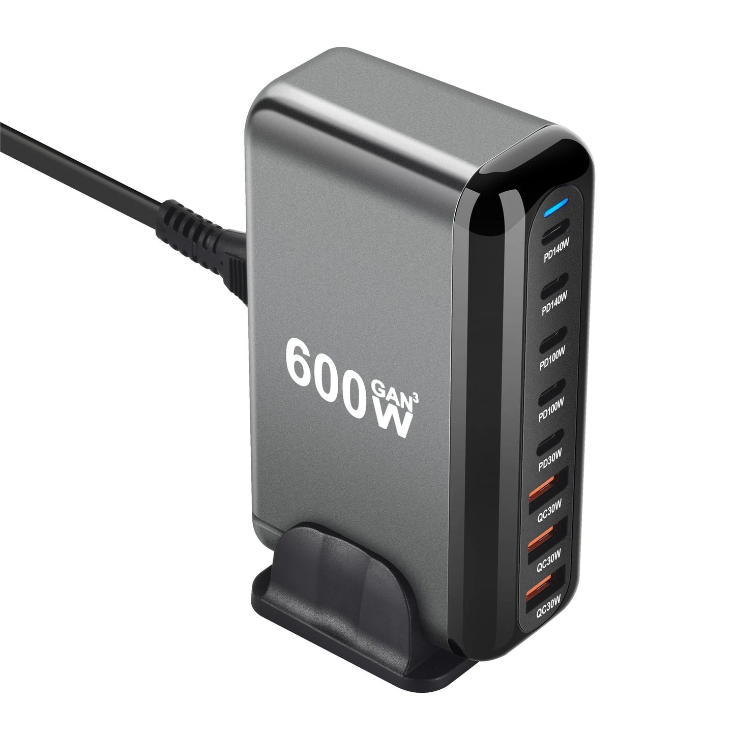 GaN Fast Charger 140W – USB-C PD 3.0 Multi-Port Desktop Charger