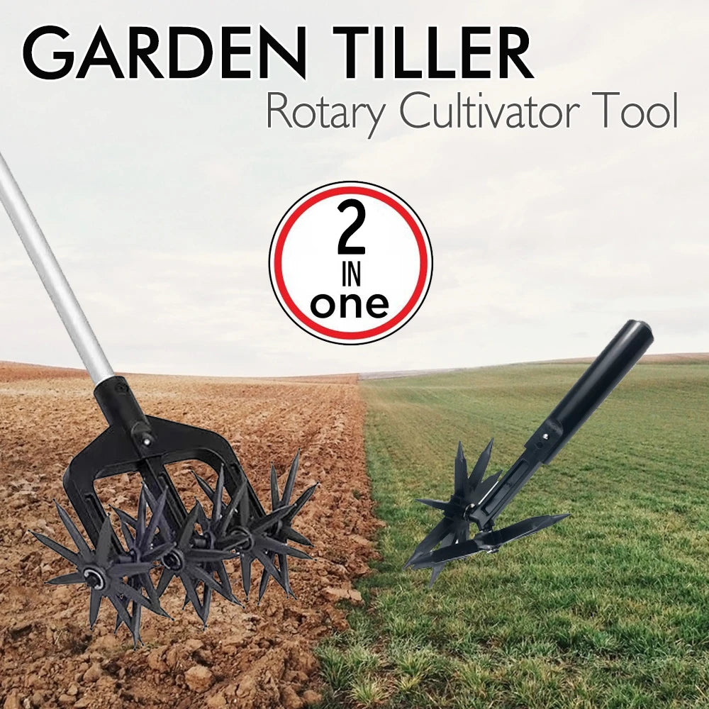 QDS Lawn Aerator Tool Push Style Soil Spike Aerator for Garden & Lawn Care