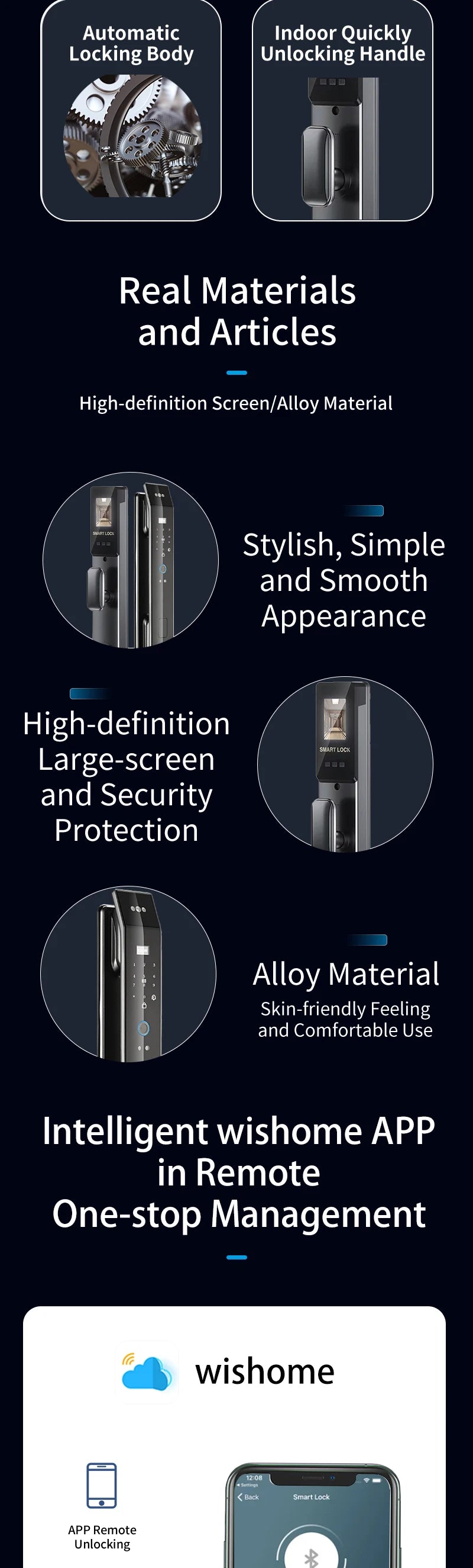 XSDTS D14-XF WiFi Smart Door Lock with Fingerprint & Built-In Doorbell – Tuya App Control