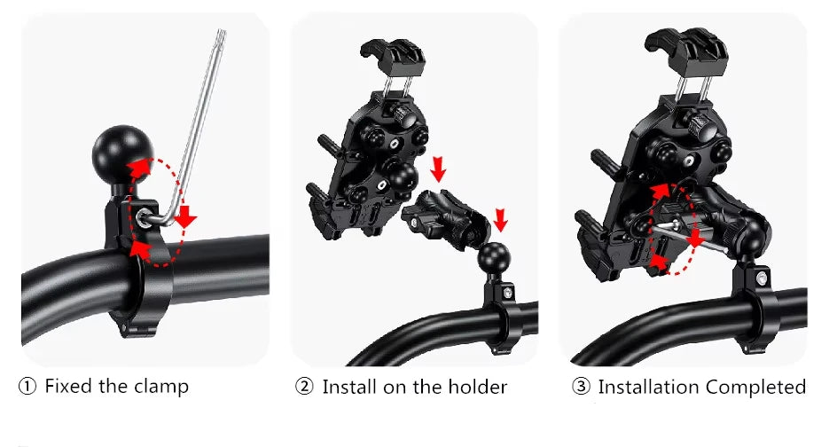 VBNM Motorcycle Phone Holder with Wireless Charging – 15W Qi + 30W USB-C PD