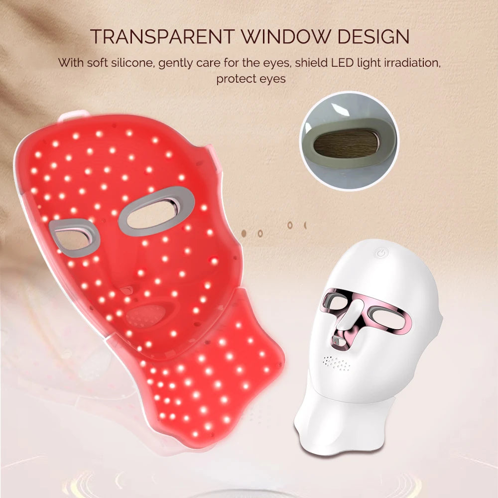 Wireless LED Facial & Neck Mask 7-Color Therapy – Foreverlily Skin Care Device