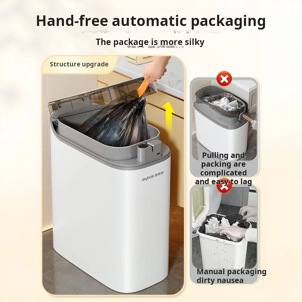 Smart Bag-Sucking Trash Can – Rechargeable Touchless Induction Waste Bin