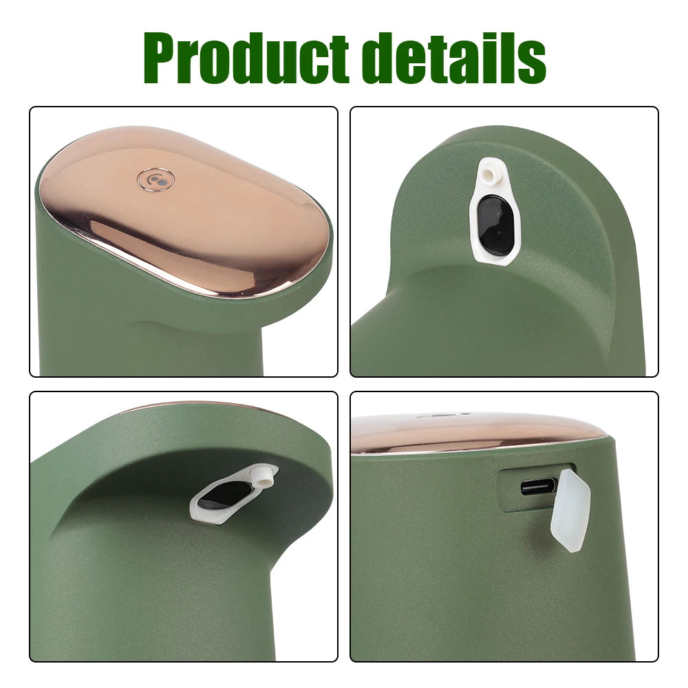Automatic Touchless Foam Soap Dispenser 450ml – Infrared Sensor, USB-C Rechargeable, ABS Body