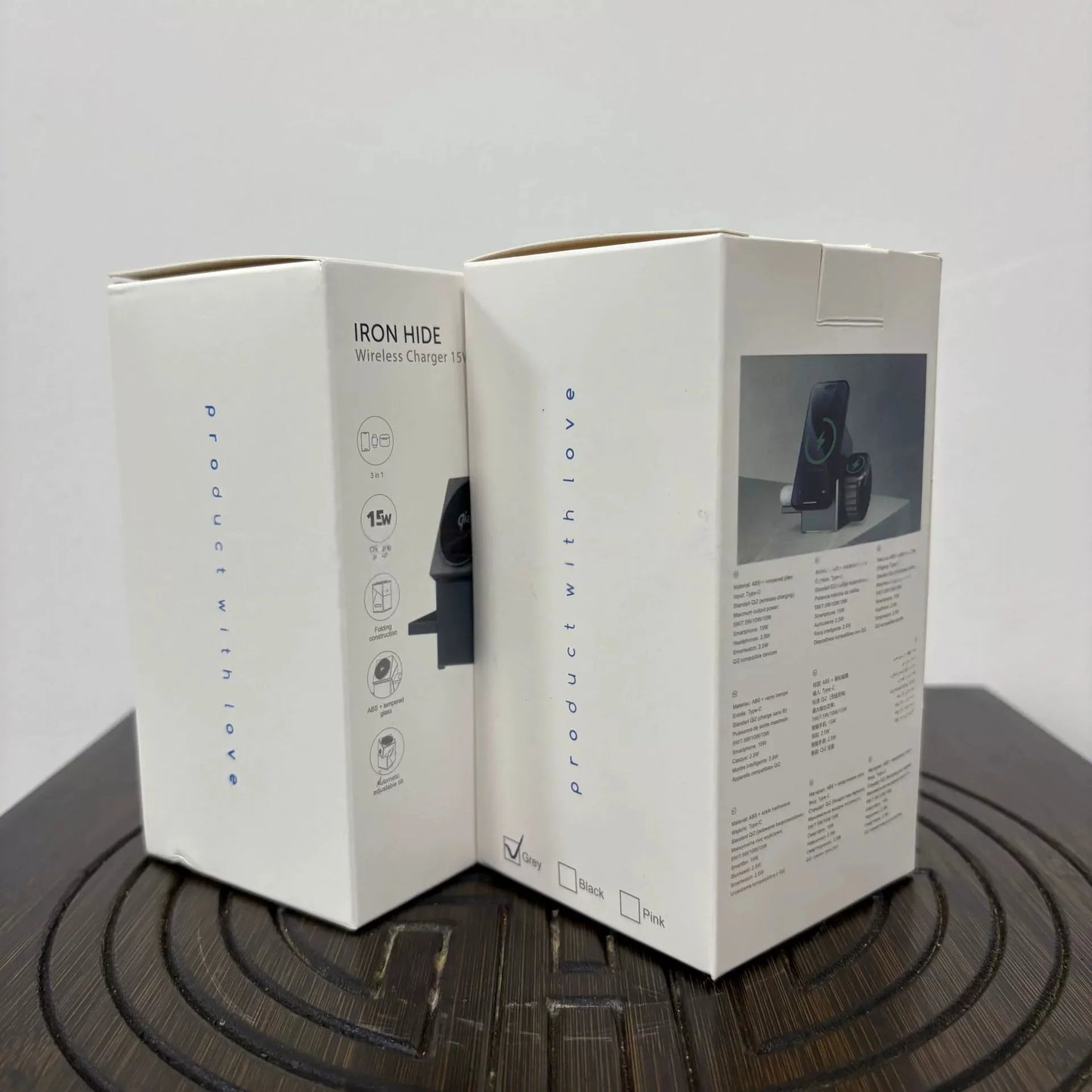 15W Fast Charging 3-in-1  Magic Cube Spin Wireless Charger with Strong Magnetism