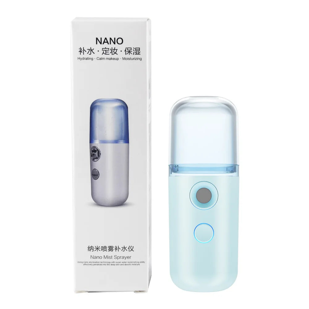 SALORIE Nano Facial Mist Sprayer – Rechargeable 30ml Ionic Face Spray for Skin Hydration