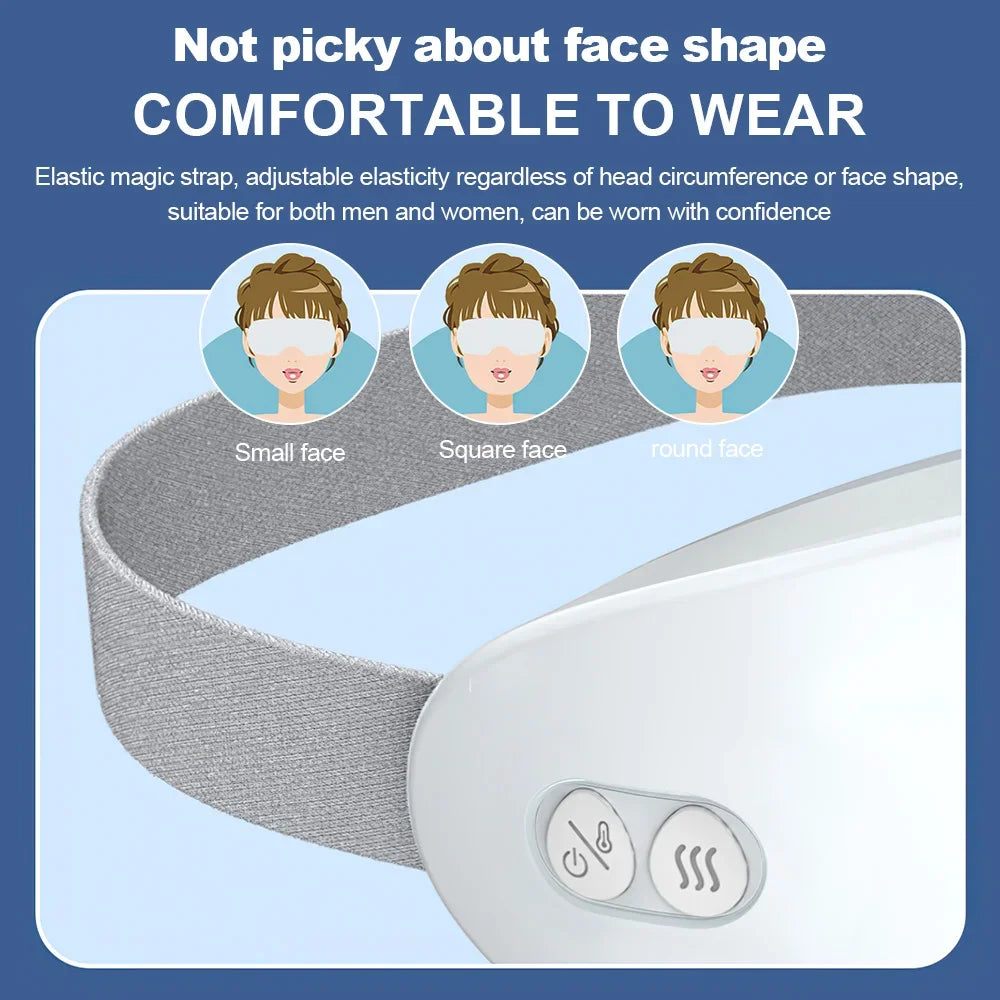 TINSOL Smart Steam Eye Mask – Heated Vibration Eye Relaxation Device