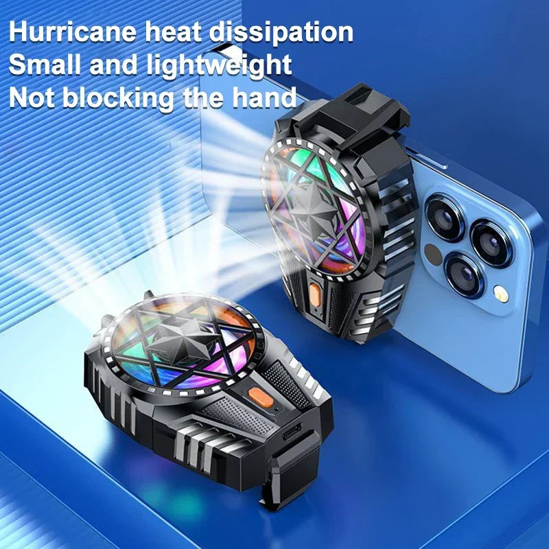 X112 Mobile Phone Game Cooler – Air-Cooled RGB Back Clip for iPhone & Android