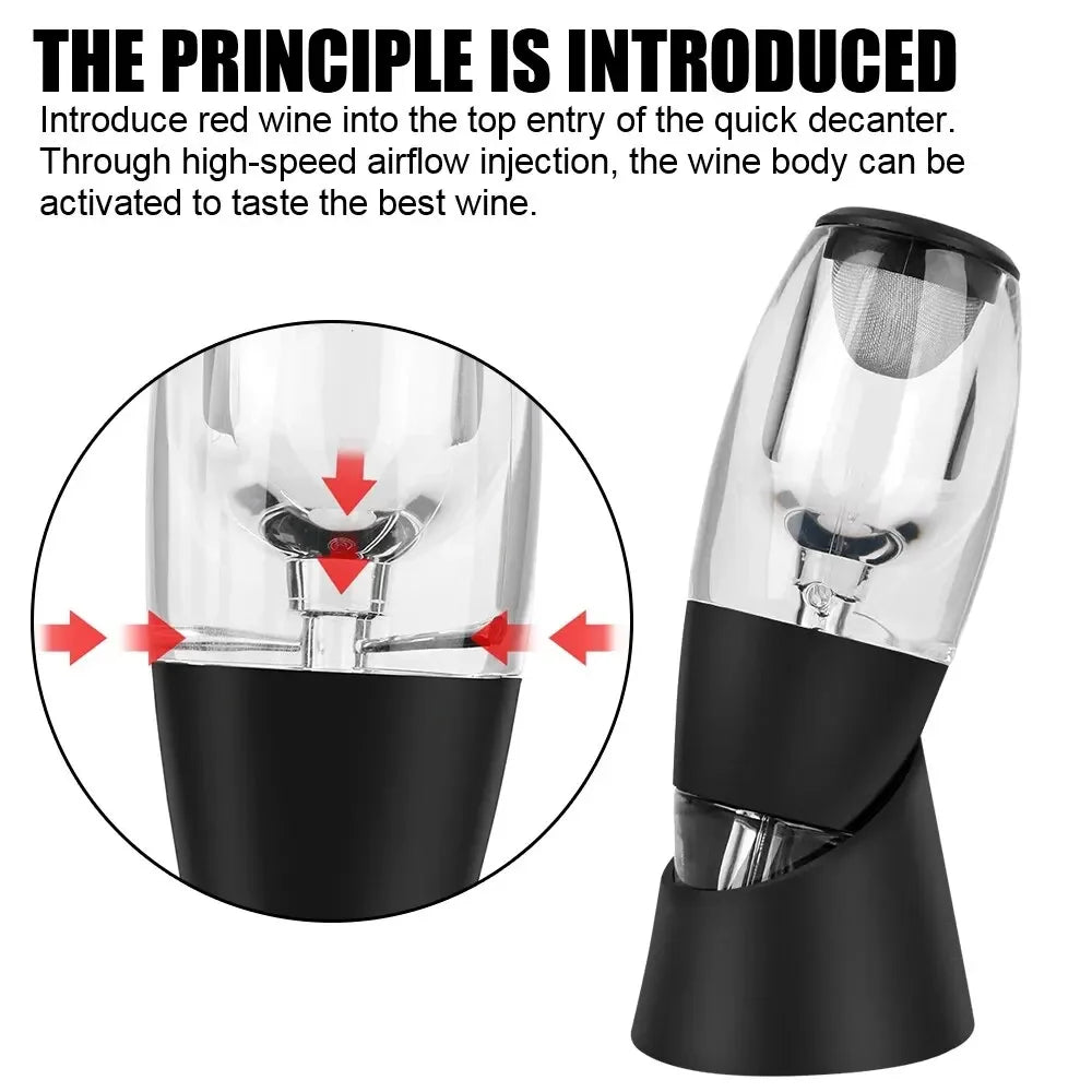 Upors Instant Wine Aerator Pourer – Compact Decanter Attachment for Red & White Wine