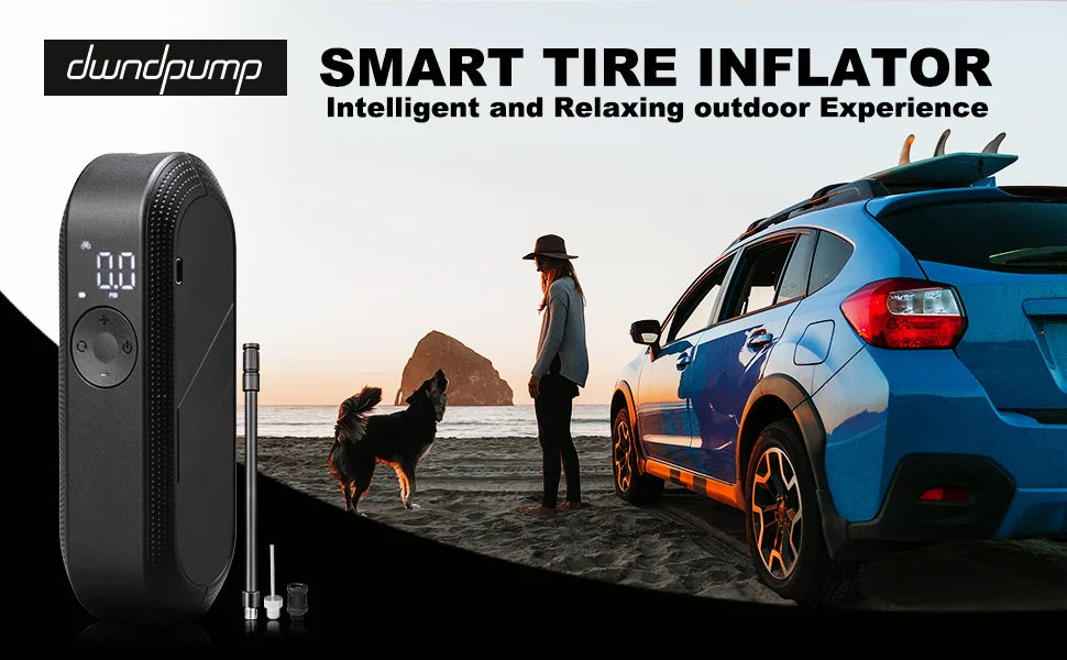 CYCPLUS Portable Air Pump 150PSI Smart Electric Inflator for Car, Bike, Motorcycle & Ball with Type-C Charging