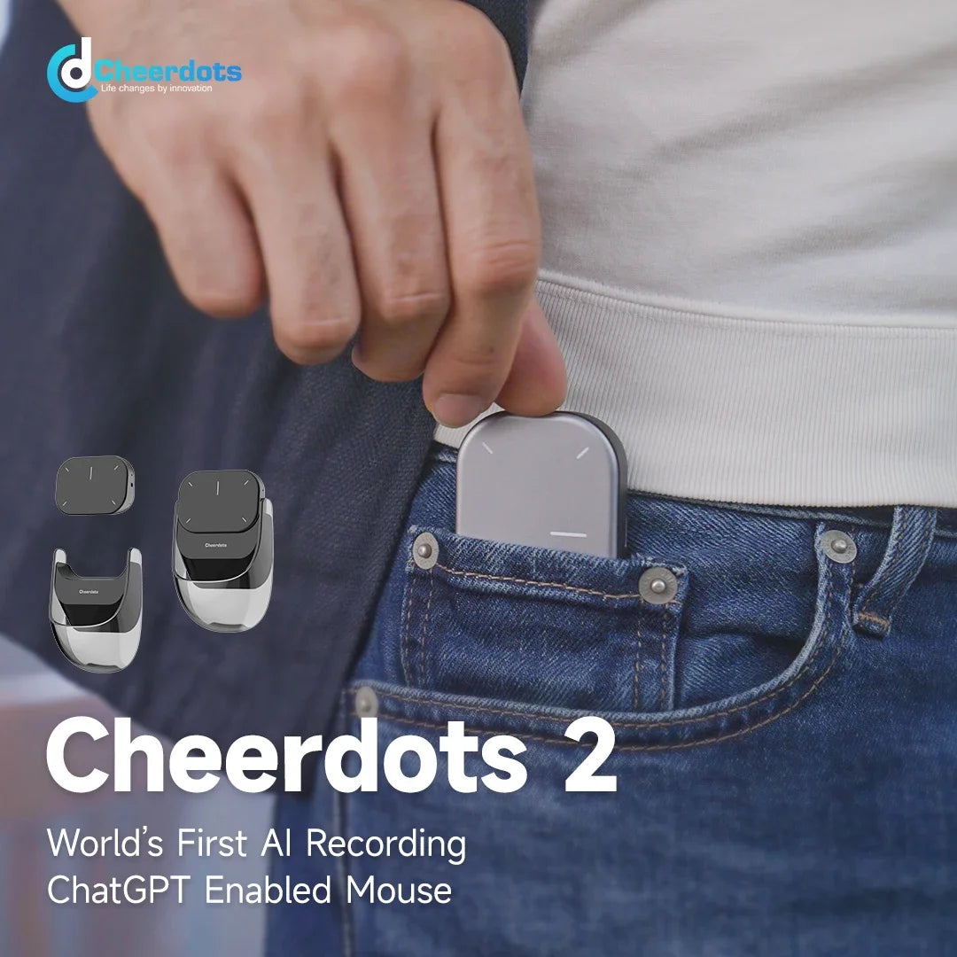 Ostar Yeah Cheerdots 2 AI Air Mouse – Bluetooth Wireless Presentation Remote with AI Recording & ChatGPT