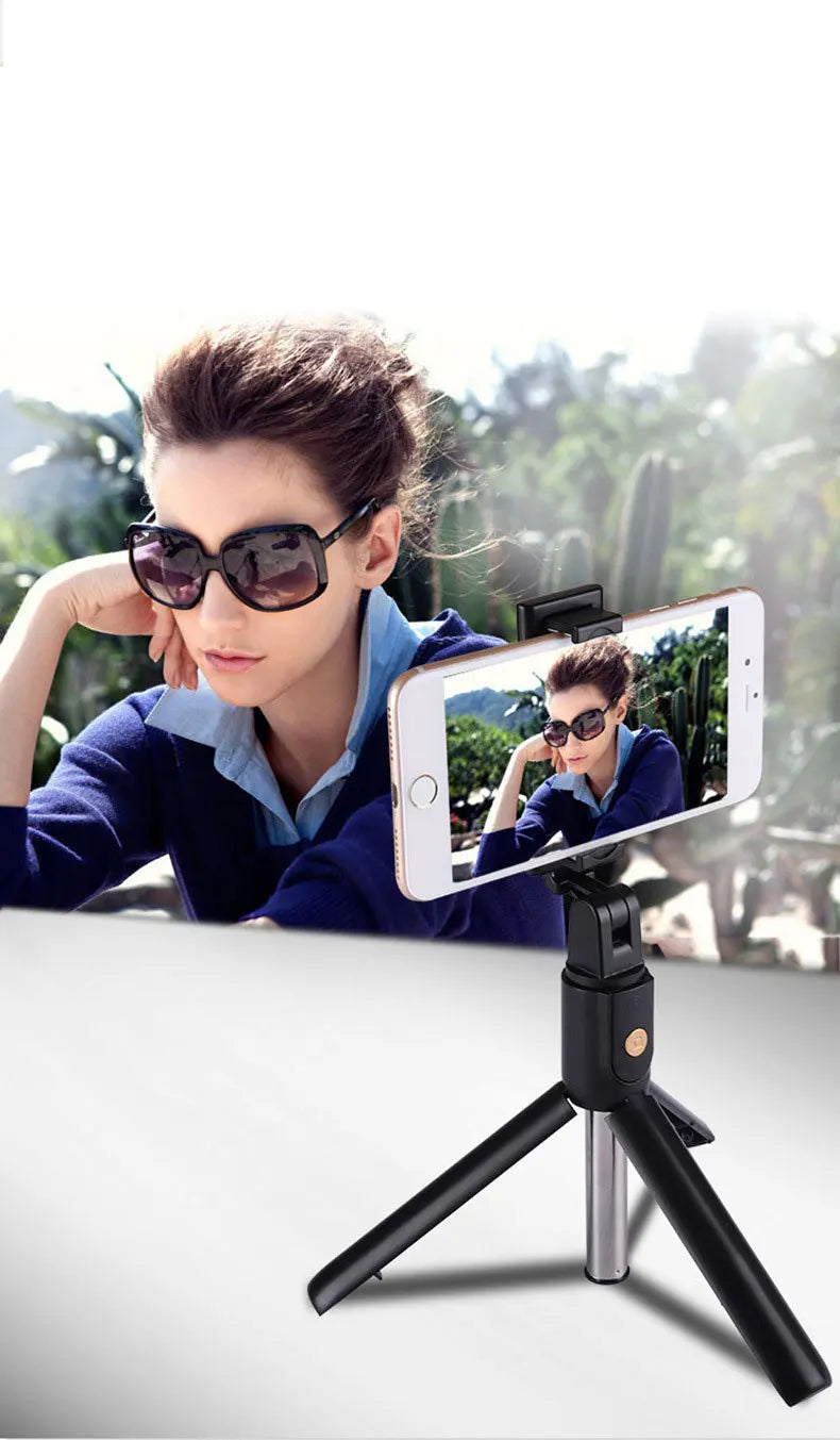 Mini Selfie Stick Tripod with Bluetooth Remote for iPhone & Android (K07)