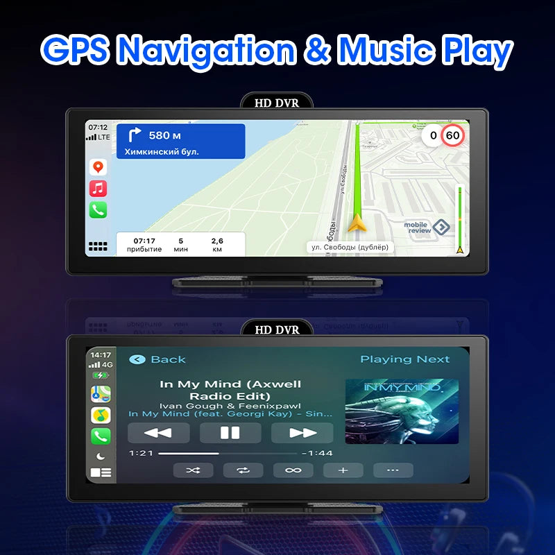 Srnubi 11.26" Portable 4K Car Dash Camera Dual Lens with IPS Touchscreen, Parking Monitor & ADAS