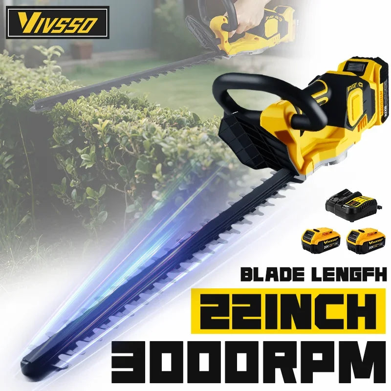 For Dewalt 20v Battery Pins Cordless Electric Hedge Trimmer Brushless – Stainless Steel Blade Garden Cutter (Battery Optional)