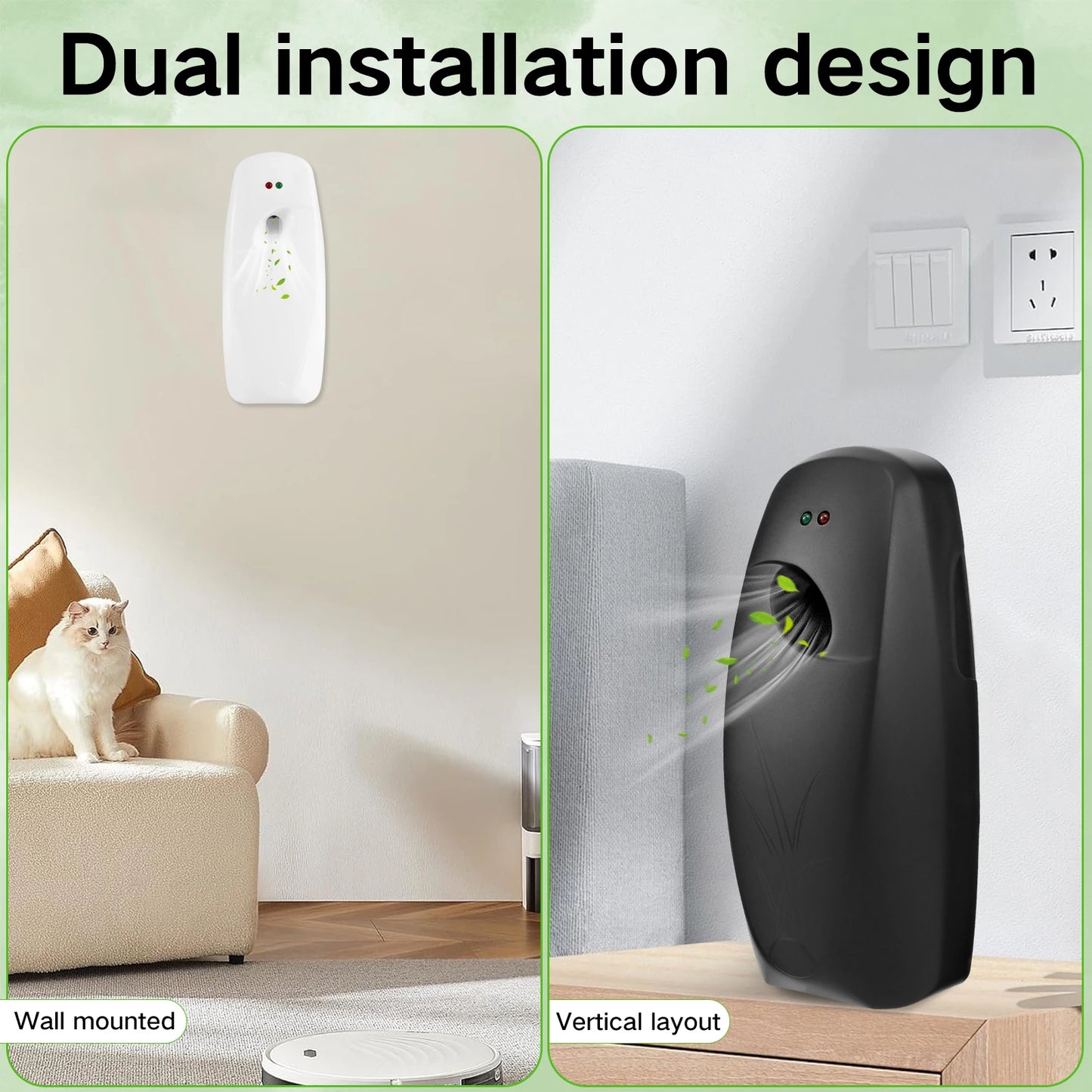 i Cafilas Automatic Air Freshener Spray Dispenser – 5/15/30 Min Timer, Battery Powered