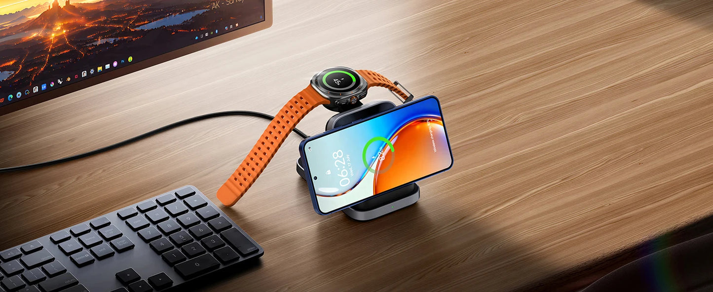 3-in-1 Wireless Charging Station 15W for Samsung Galaxy, Watch & Buds