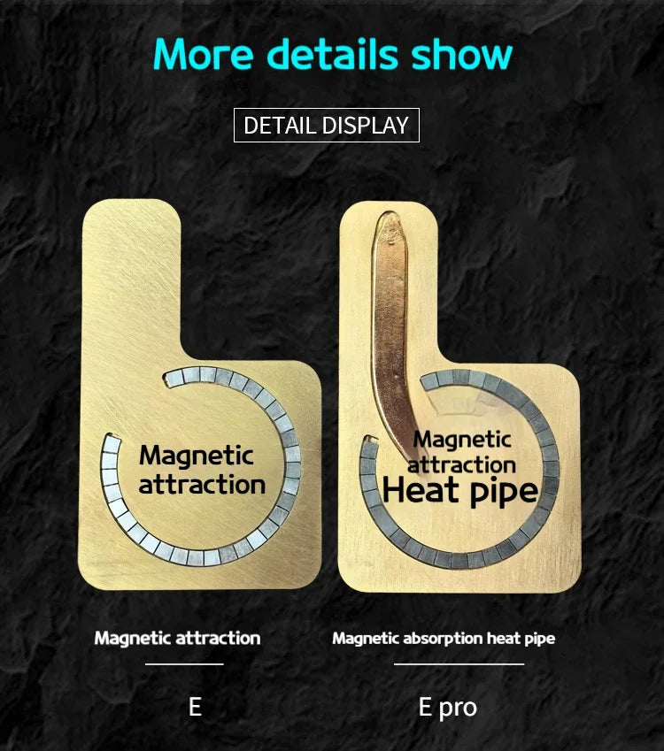 Magnetic Phone Cooling Plate (B Pro / E Pro) – Aluminum Heat Sink with Heat Pipe