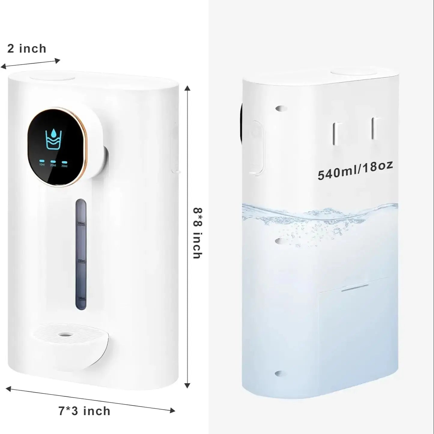 HoldPeak Automatic Mouthwash Dispenser – Rechargeable Wall-Mounted with Dual Magnetic Cups