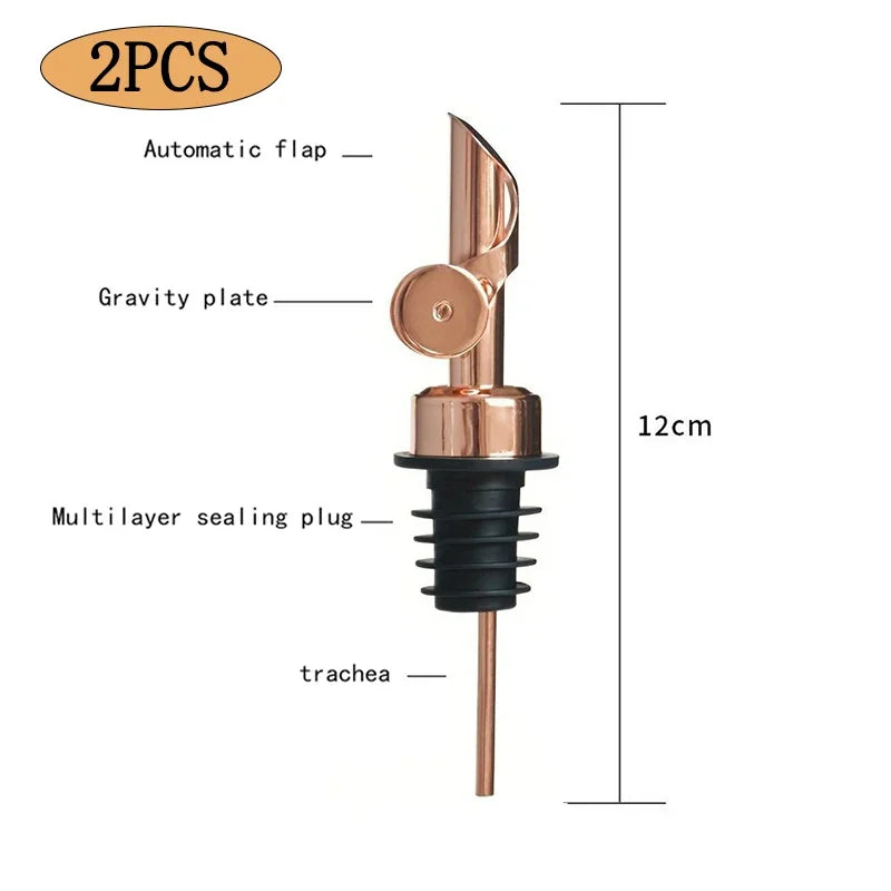 304 Stainless Steel Olive Oil Pourer Stopper – Auto Open Wine Vinegar Bottle Spout