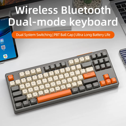 M87 Wireless Keyboard & Mouse Combo – Bluetooth Dual Mode, 87-Key Mini Layout