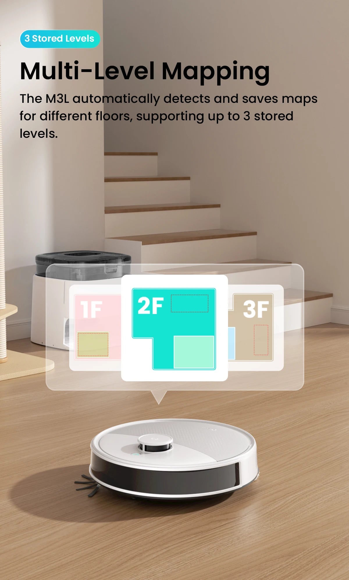 Lefant M3 4-in-1 Robot Vacuum & Mop – LiDAR Navigation, 220min Runtime, Alexa Compatibl