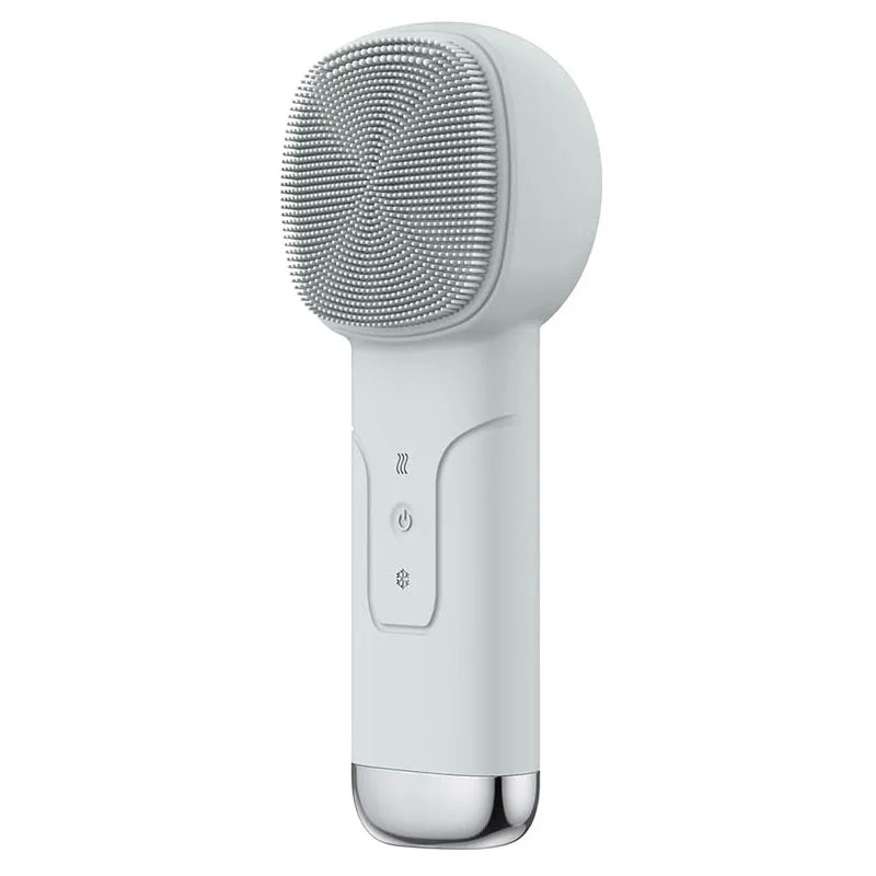 Alwafore Rechargeable Silicone Facial Cleansing Brush with Hot & Cold Compress – IPX6 Waterproof Deep Clean Tool