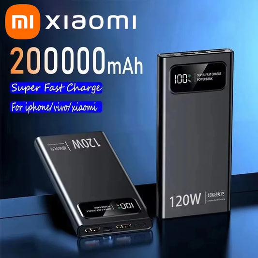 Xiaomi 200000mAh Power Bank 120W Fast Charge | Dual-Way Quick Charge | LED Display | Portable Battery Pack