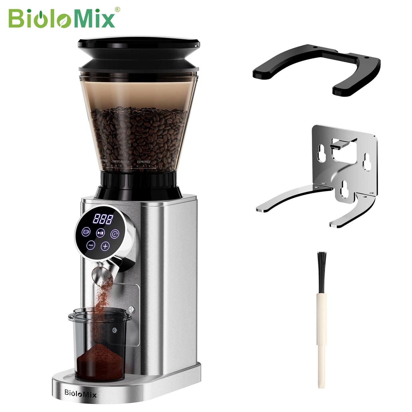 Biolomix Electric Burr Coffee Grinder – 48-Step Precision Espresso Grinder