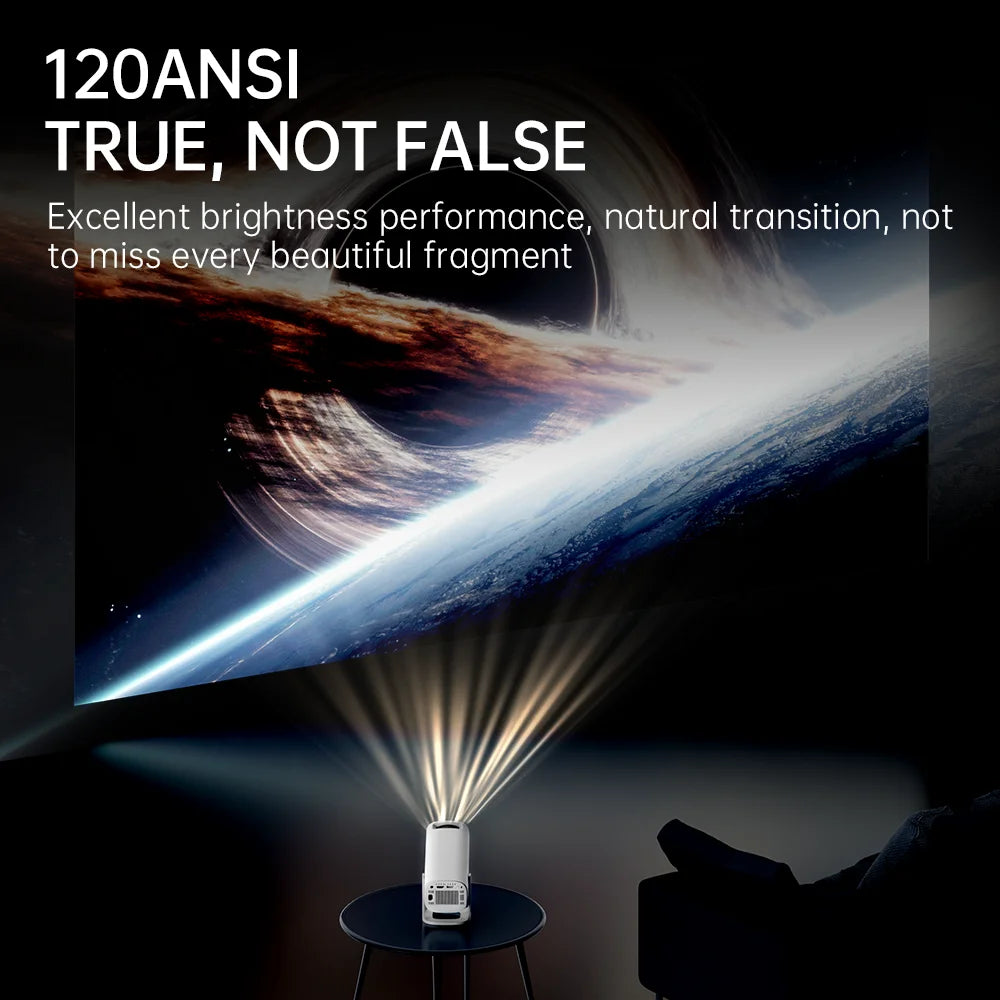 Smart Mini Projector – Android 11, 720P Native, 1080P/4K Support, BT 5.0